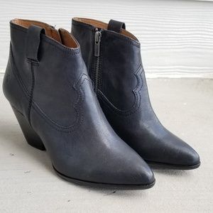 Frye Heeled Black Ankle Boots